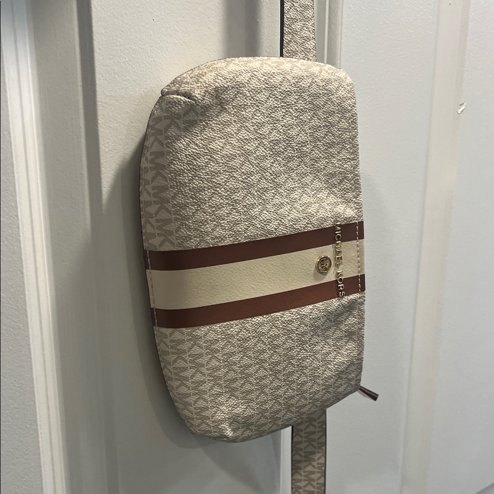 Michael Kors Beige and Brown Belt Bag